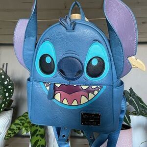 Loungefly Blue Stitch Character Mini Backpack